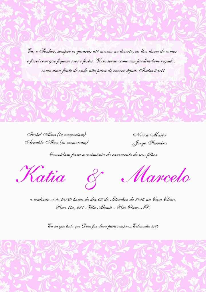 Nossos convites de casamento