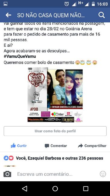 Me ajuda a casar, é so curti a foto! - 1
