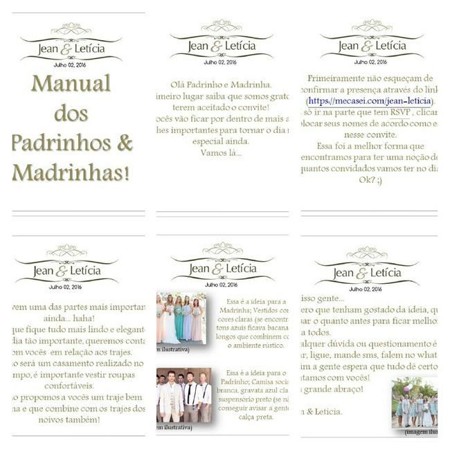 Diy- convite dos padrinhos 6,50r$ - 4