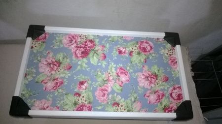 pintei,lixei,pintei de novo e usei 2 folhas de tecido adesivo
