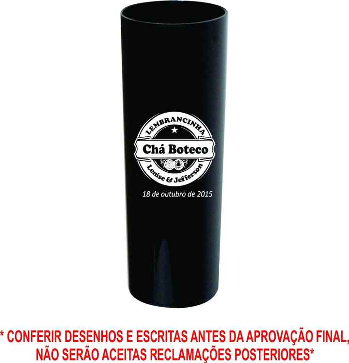 Lembrancinha chá boteco