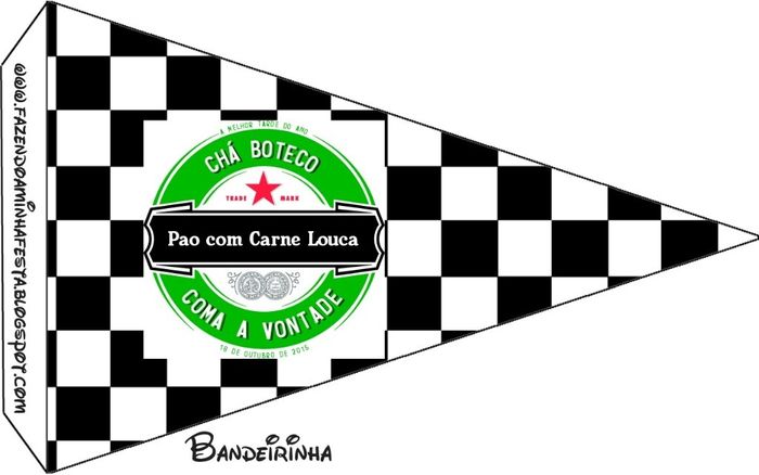 Bandeirinhas para identificar os pratos