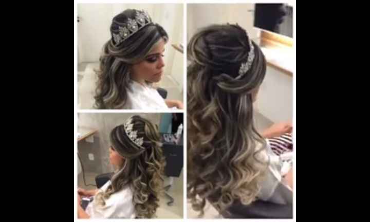 Dicas penteado cabelo semi preso e solto com veu - 2