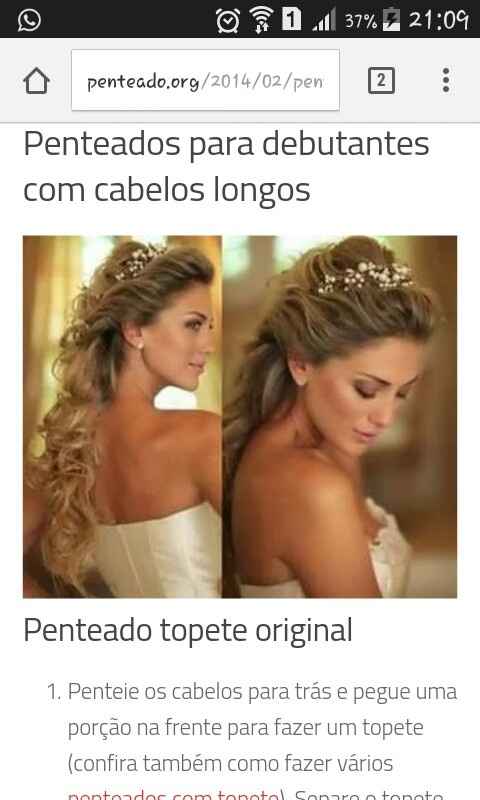 Dicas penteado cabelo semi preso e solto com veu - 5