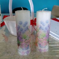 As velas com decoupagen