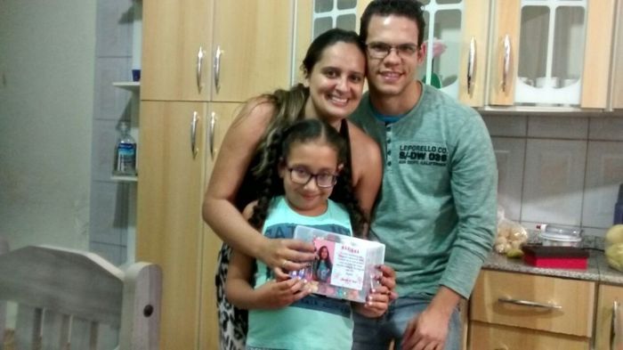 Entrega caixa convite Daminha Mariana