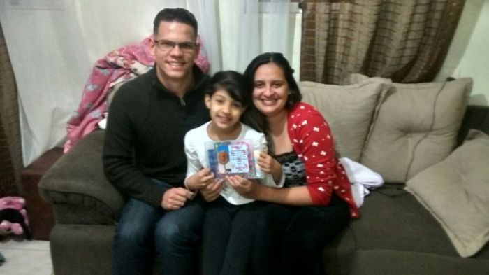 Entrega caixa convite daminha Raquely