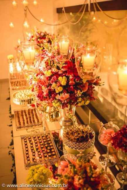 Decoração casamento - fuschia com prata !!! - 1