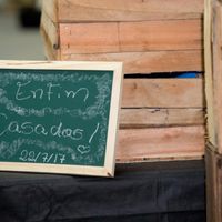 Recepção, quadro negro.
