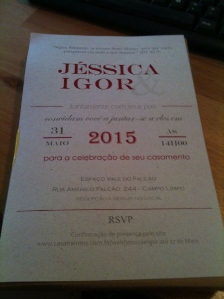 Convite de casamento 2