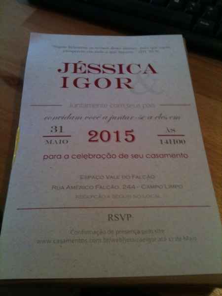 Convite de casamento 2