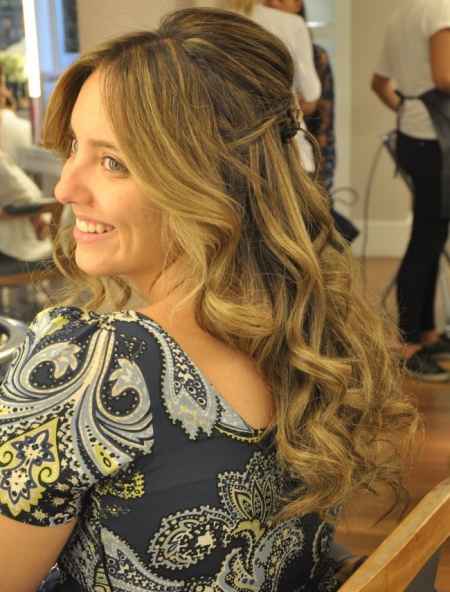 Inspiração cabelo meio preso 5
