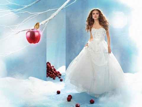 vestido baseado na branca de neve