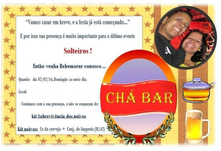 Convite Chá Bar 