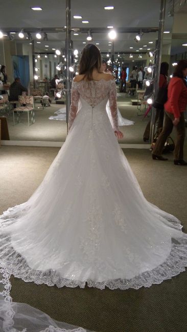 Parte de trás do vestido