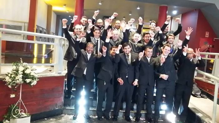 Padrinhos e noivo