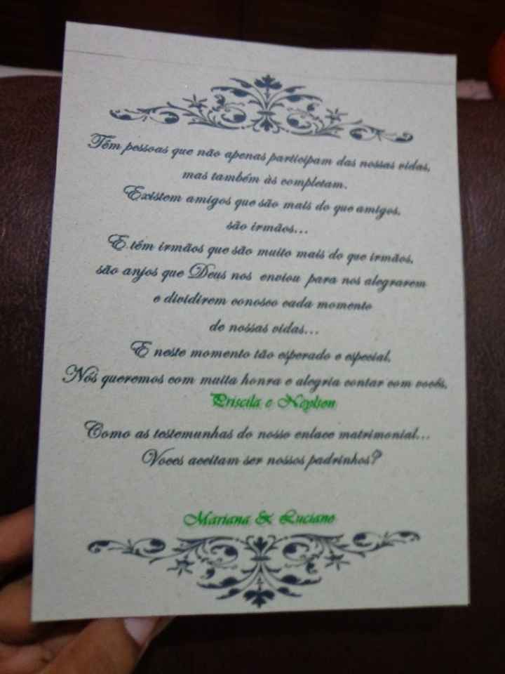 Convite padrinhos.