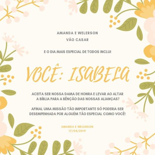Fiz os convites da daminha, dama de honra, pajem e porta alianças!!! Vem ver! 2