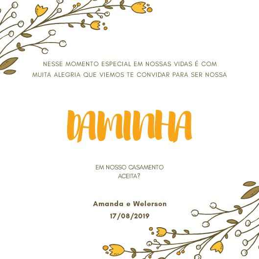 Fiz os convites da daminha, dama de honra, pajem e porta alianças!!! Vem ver! - 3