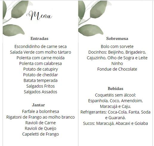 Alimentação. 1