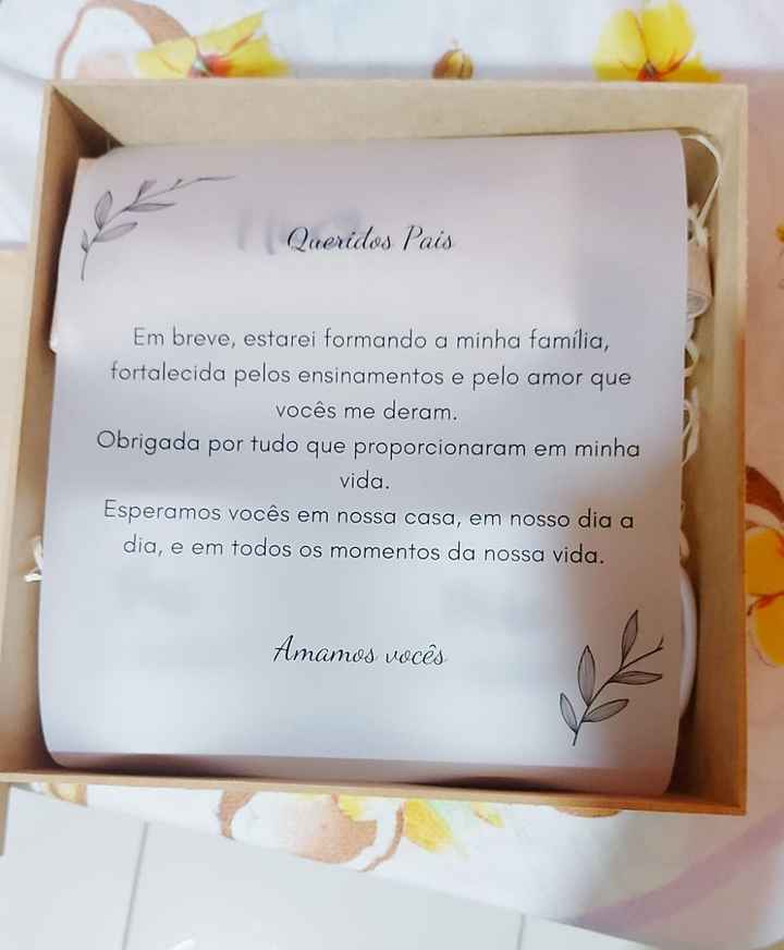 Presentes para Mãe e Pai da noiva (o) - 1