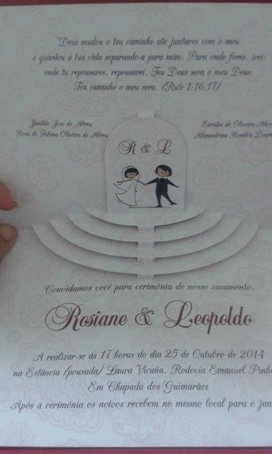 Convite de casamento
