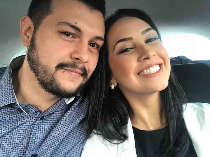 No dia da nossa formatura de curso de noivos! =)