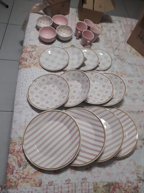 aparelho de jantar rosa