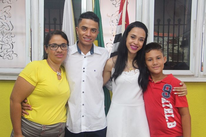 civil madrinha e tia , com nosso Lindo Pajem
