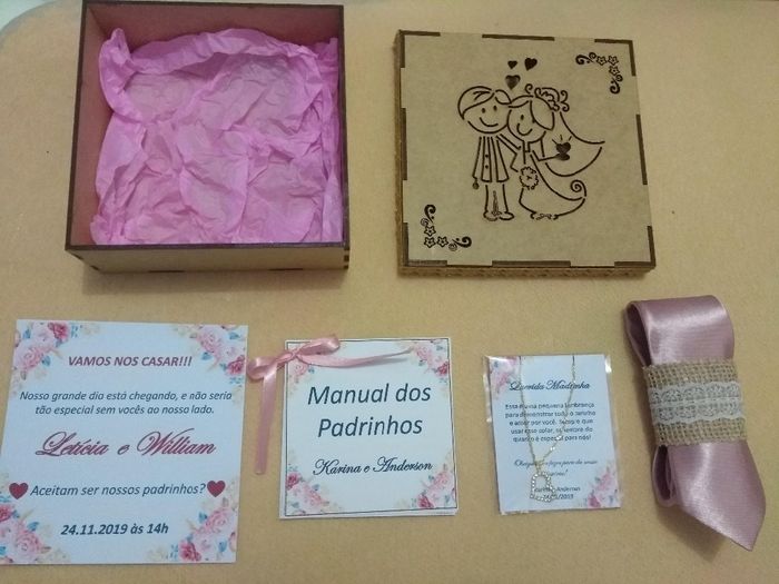 Todos os itens que foram dentro da caixinha