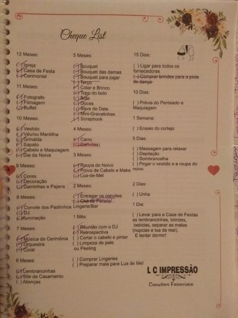 Organização do casamento 1