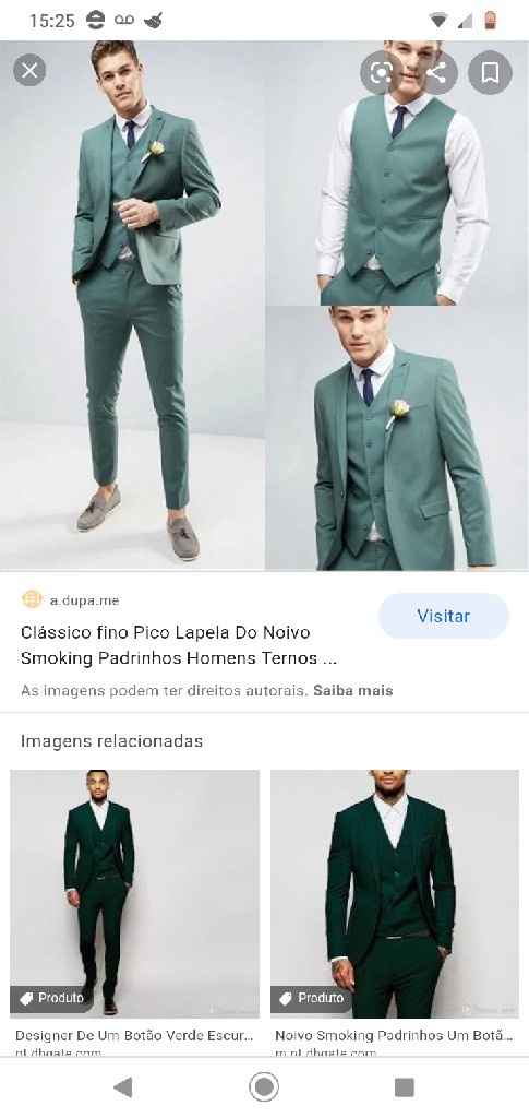 Qual será a cor do traje do noivo? - 1