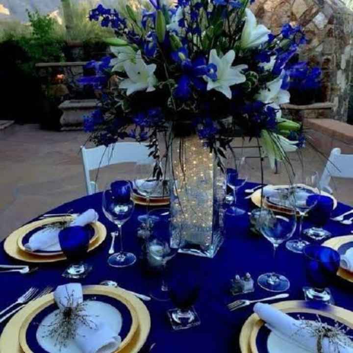 Decoração de mesas Azul - novembro azul - 3