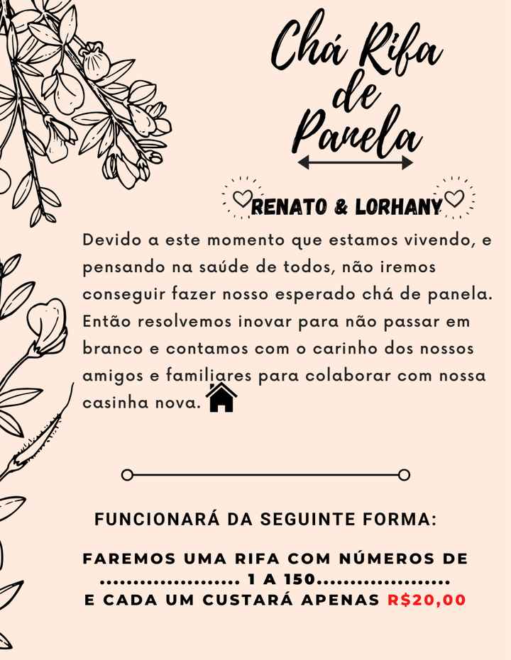 Resultado do nosso chá rifa! - 1