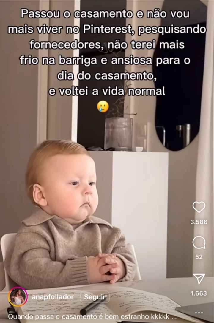 Quem de identifica? Depressão pós casamento kkkk - 1
