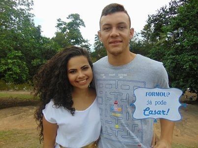 No dia das minhas fotos externas de formatura ...