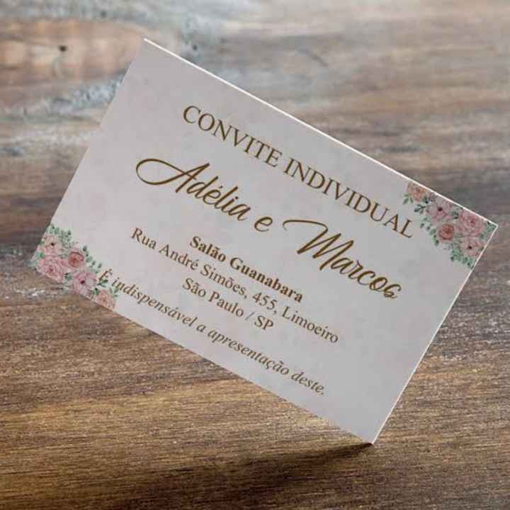 Convite individual - 2