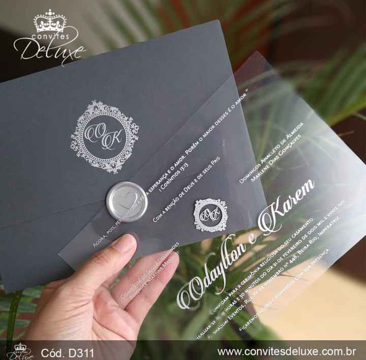 Convites casamento em acetato - 1