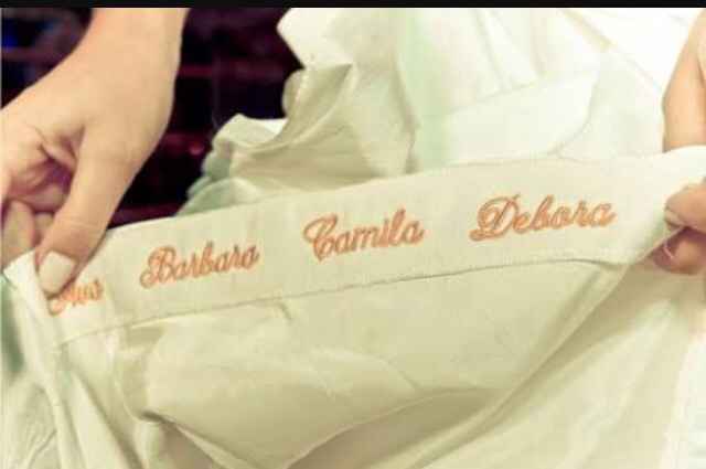 Nome na barra do vestido 👰🏻👗📝 - 4