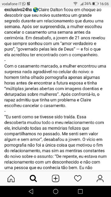 Terminar um noivado com uma semana antes do casamento é ter amor próprio e coragem! Parabéns pra essa noiva! 2