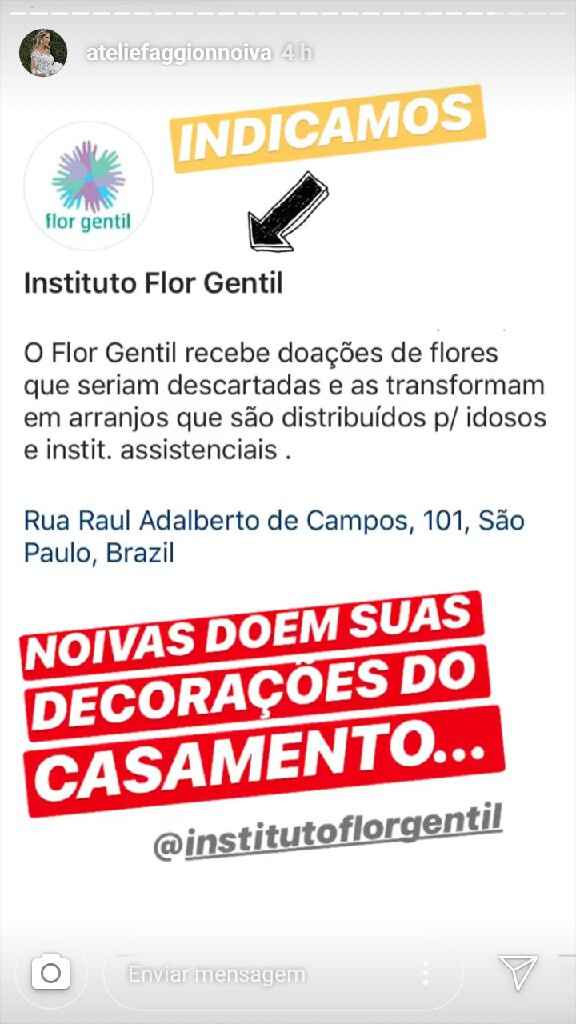 Doação de flores - 1