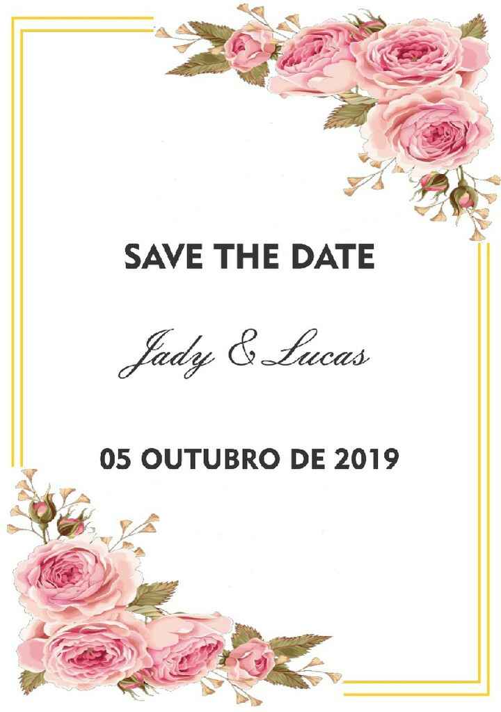 Opinião save the date - 3
