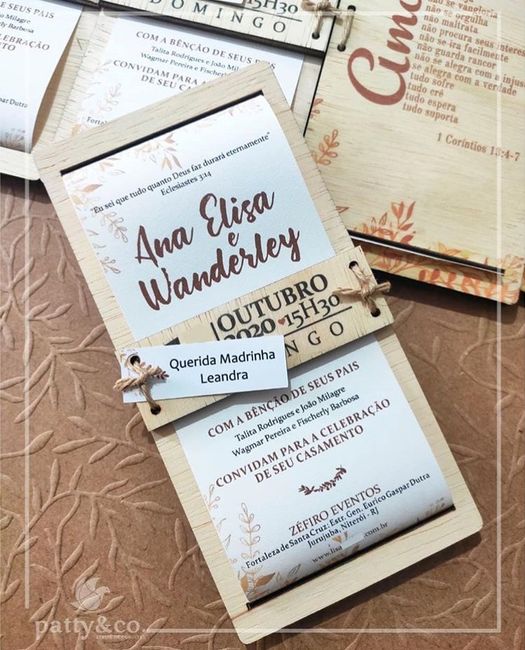 Kit convite para padrinhos (e familiares mais próximos) - 2