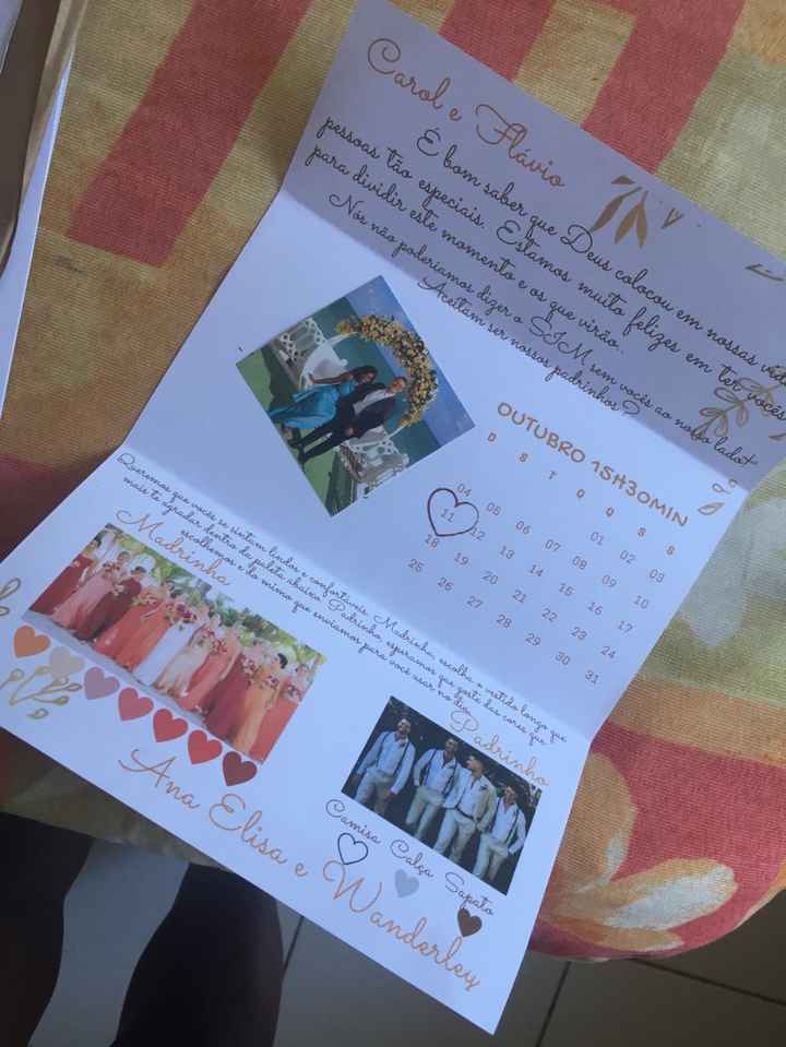 Kit convite para padrinhos (e familiares mais próximos) - 5
