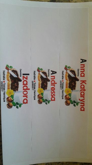 Adesivos para nutella - 2