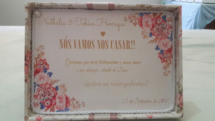 Caixa convite para padrinhos  (casais) - 4