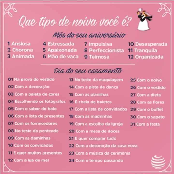 Que tipo de noiva você é??? (((para descontrair)))🤭🤭🤭 - 1