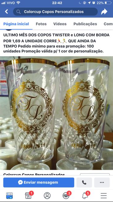 Copos casamento - 2