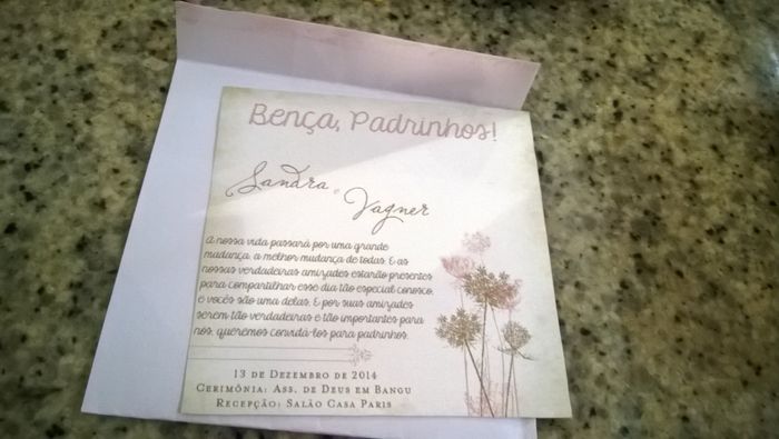 convite dos padrinhos