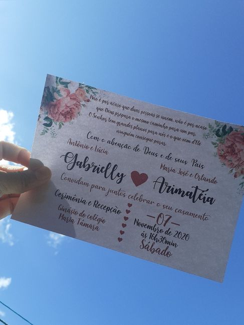 Chegou meus convites ❤🥰 3